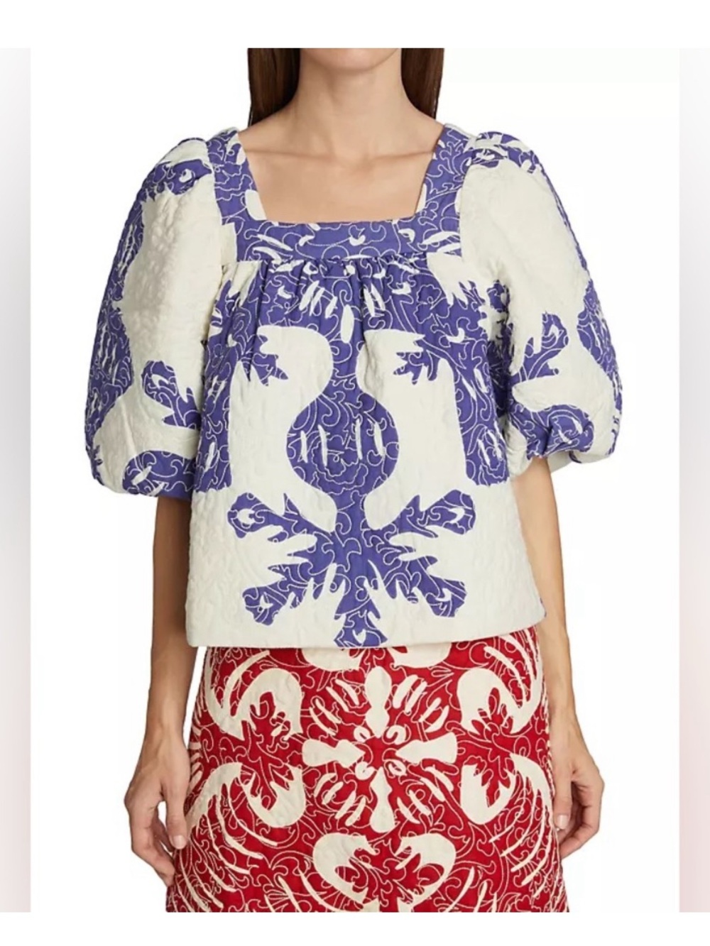 Sea New York Henrietta Quilted printed top